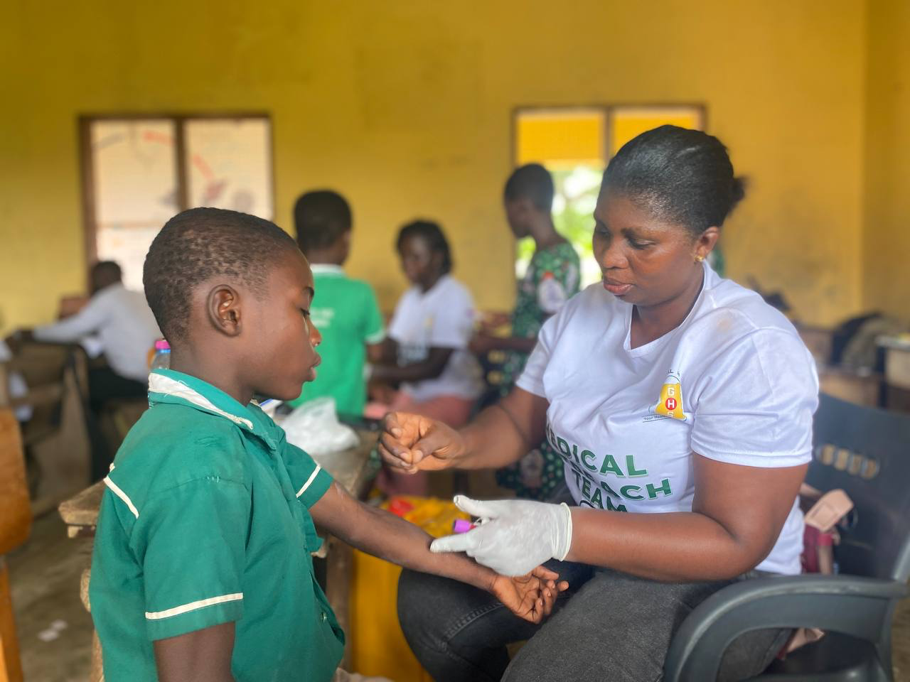 Screening excercise at the Nsuekyir community